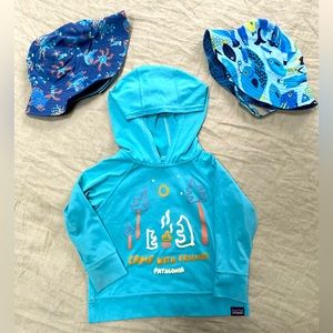 Patagonia Baby Capilene cool daily and baby sun bucket hats